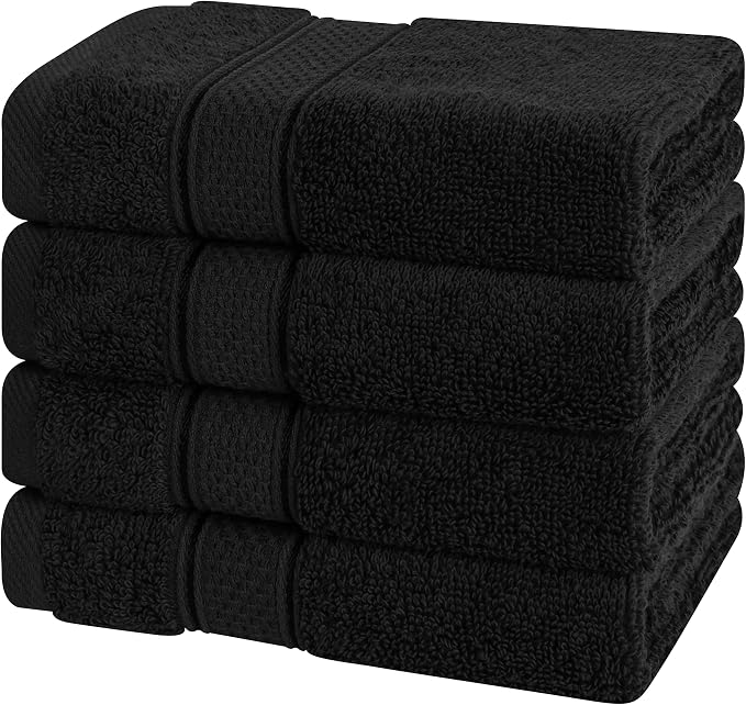 American Soft Linen Salem Washcloth Sets, 4 Piece Luxury 600 GSM 100% Cotton - Image 5