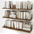 Fun Memories Floating Shelves for Wall, 36 Inches Long Set of 3 Wall Shelves by FunMemories
