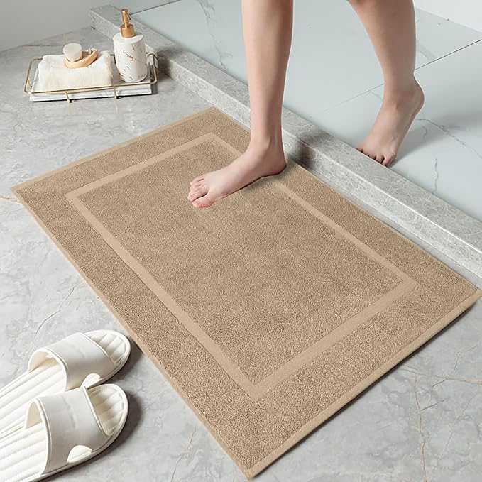 DAN RIVER Classic Cotton Bath Mats Set of 2 – Not a Bathroom Rug, Ultra Soft - Image 2