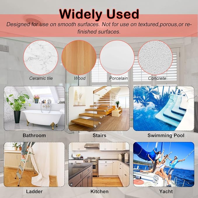 S&X Non Slip Bath Stickers, Gritty Textured Slip-Resistant Treads, 0.75-Inch by - Image 7
