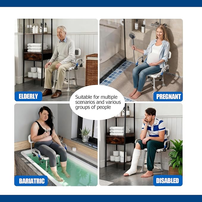 Shower Chair for Seniors Elderly Handicap Disabled Or Bariatric Adults Heavy - Image 7