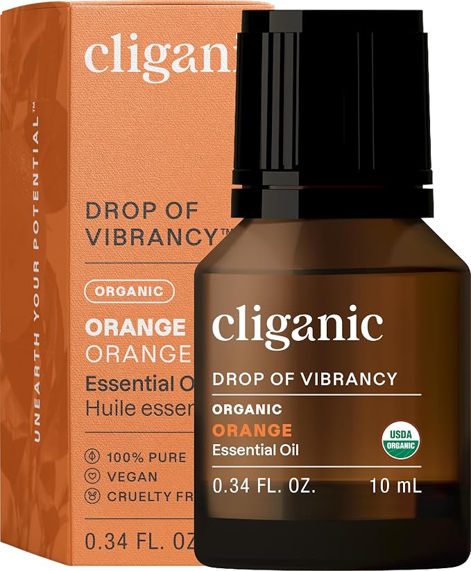 Cliganic Organic Sweet Orange Essential Oil, 10ml by Cliganic