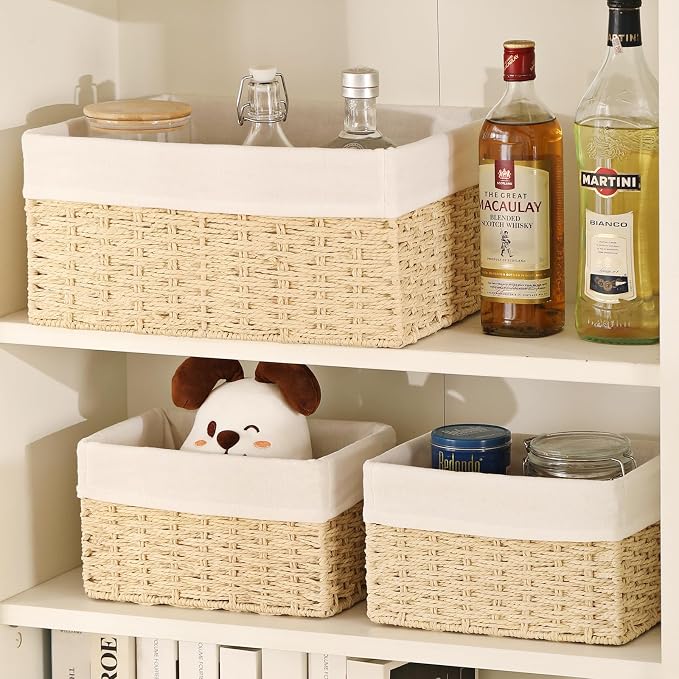 Vagusicc Wicker Basket, Decorative Bathroom Wicker Storage Basket Bins - Image 5