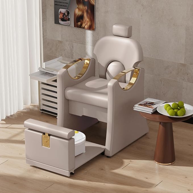 Pedicure Station for Nail Tech, Reclining Pedicure Chair - Image 3
