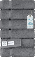 SALBAKOS 100% Turkish Cotton Hand Towel Set of 6 16x30 inch | Heirloom Quality by SALBAKOS