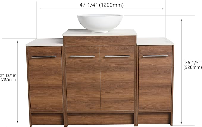 48 Inch Bathroom Vanity with Sink, Mordern Bathroom Vanity, Single Sink - Image 2