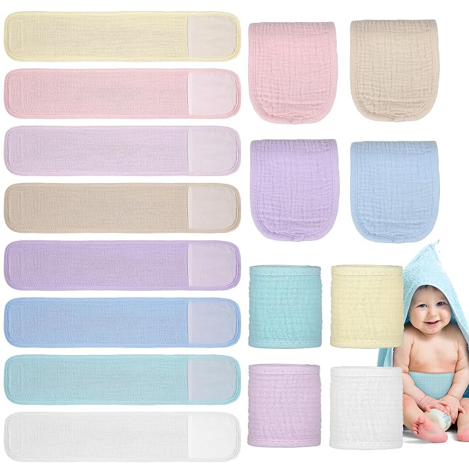 Vabean 8 Pcs Baby Infant Umbilical Cord Comfort Adjustable Cotton Belly Band by Vabean