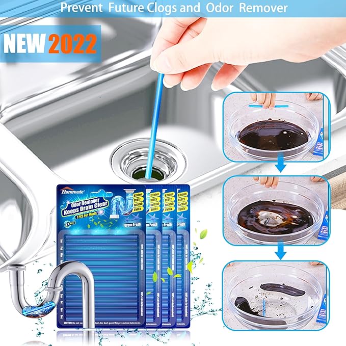 Drain Sticks Drain Cleaner Sticks Keeps Drains and Pipes Clear and Odor-free - Image 2
