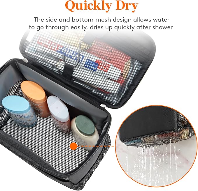 Lifewit Mesh Shower Caddy Bag Portable College Dorm Room Essentials Caddy Tote - Image 4
