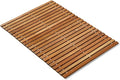 OLDTREE 15.78" W x 23.62" L Foldable Teak Shower Mat, Non Slip, Luxury Wood by OLDTREE