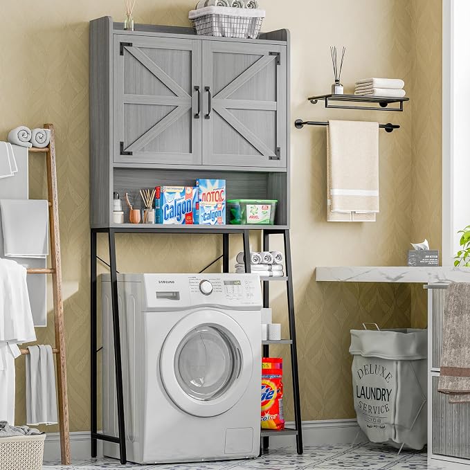 Vabches Over The Toilet Storage Cabinet, Farmhouse Storage Cabinet Over Toilet - Image 6