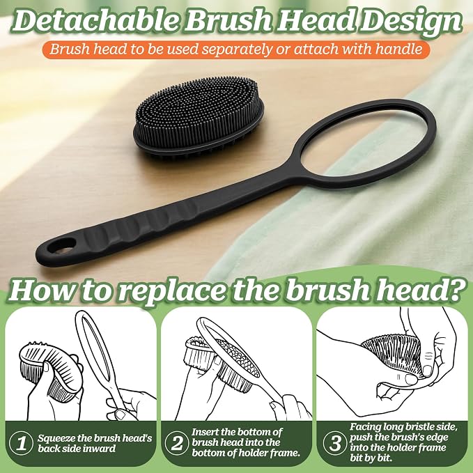 Silicone Back Scrubber for Shower, Soft Silicone Loofah - Image 5