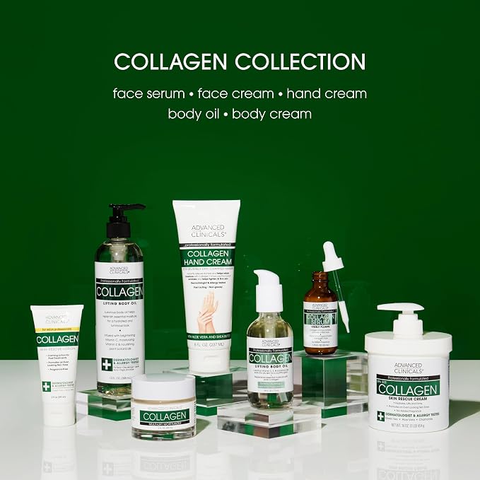 Advanced Clinicals Collagen Cream Body Lotion & Face Moisturizer | Skincare - Image 8