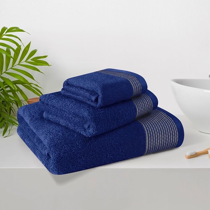 Belizzi Home Ultra Soft 3 Pack Cotton Towel Set, Contains a Bath Towel 28x55 - Image 2