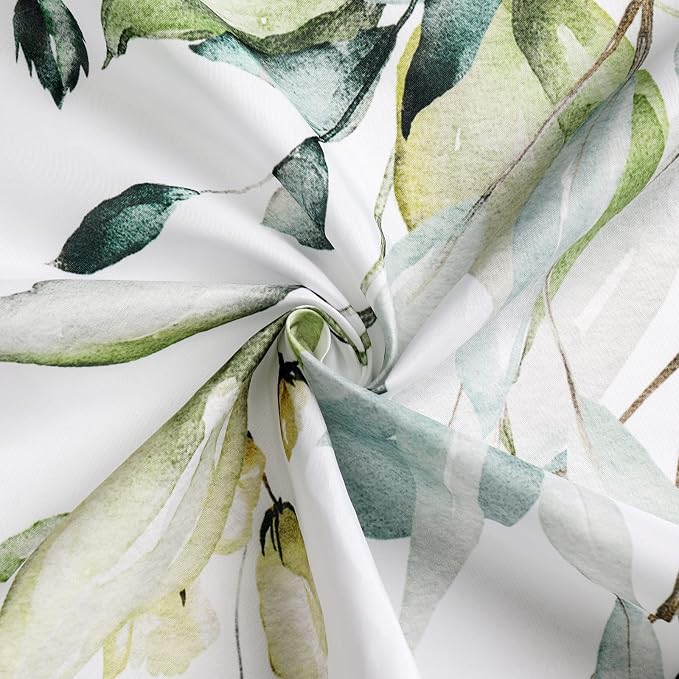 Gibelle Small Stall Shower Curtain 36 x 72, Narrow Half Sage Green Floral - Image 4