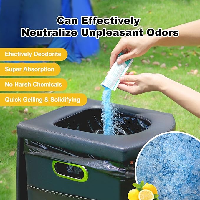 Super Absorbent Polymer 30 Packs, Portable & Fast-Absorbing Camp Toilet - Image 3