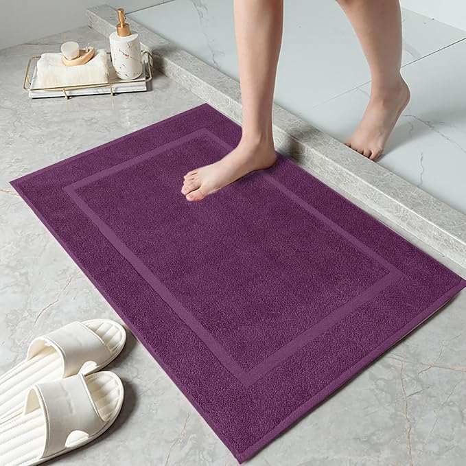 DAN RIVER Classic Cotton Bath Mats Set of 2 – Not a Bathroom Rug, Ultra Soft - Image 2