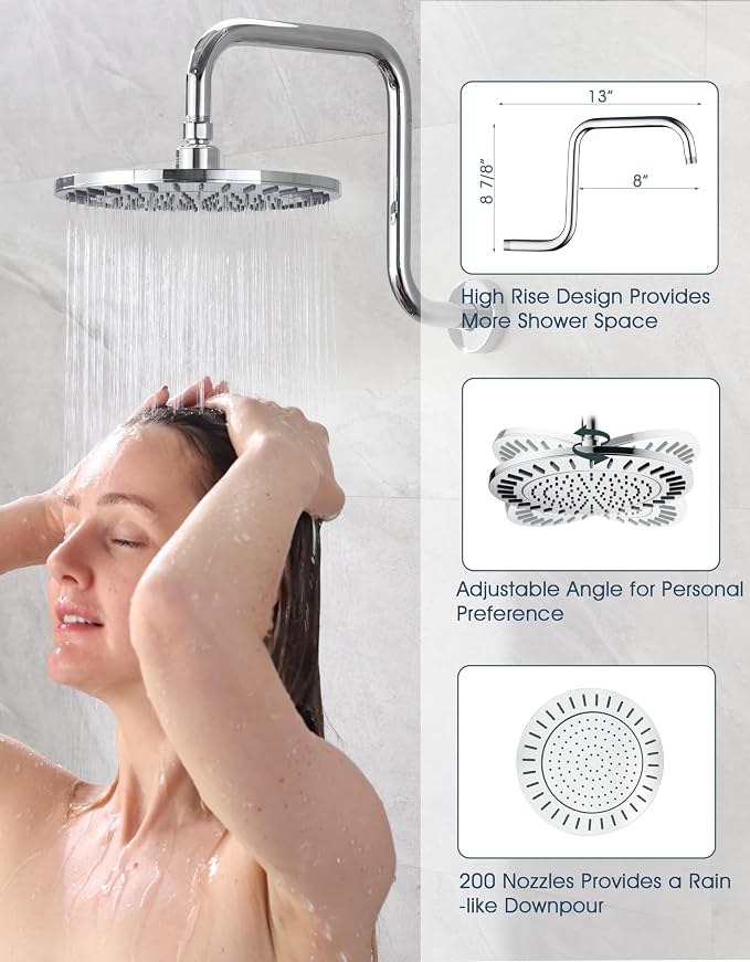 BRIGHT SHOWERS Shower Faucet Set, Shower System - Image 7