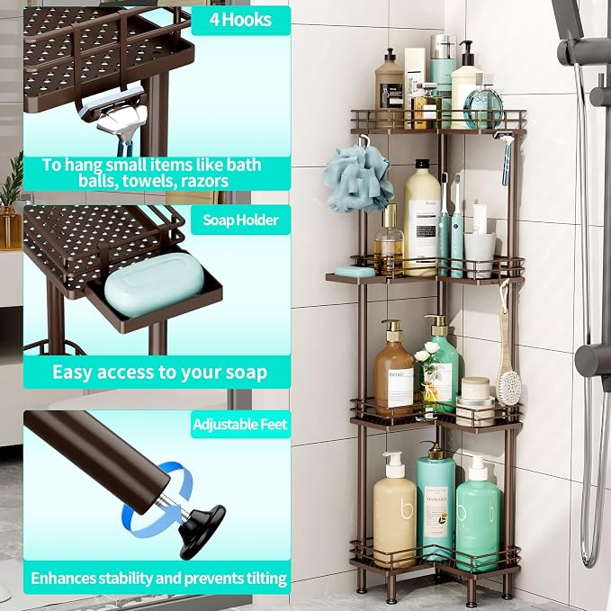 HapiRm Corner Shower Caddy Organizer - Image 2