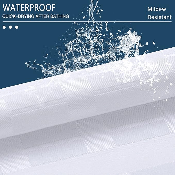 Conbo Mio Extra Long No Hook Shower Curtain - Image 6