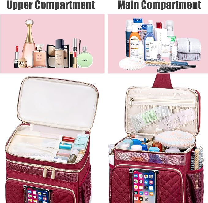Large Toiletry Bag for Women Men, Bathroom Bag, Water Resistant Shower Bag - Image 6