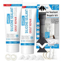 8Oz White Waterproof Caulk & Seal Silicone Sealant, Wadities Tile Grout Repair by Wadities