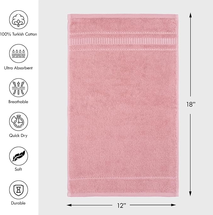 Melissa Linen, Fingertip Towels 4 Pack, 100% Turkish Cotton, Small Hand Towels - Image 2