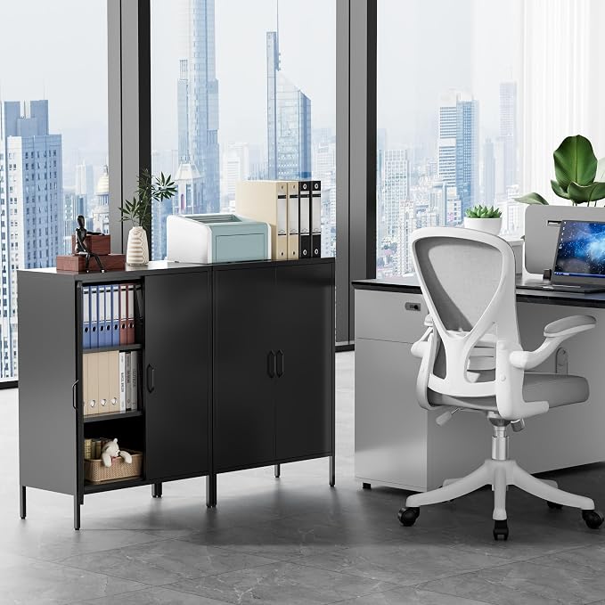 Metal Locker Storage Cabinet, Accent Sideboard Cabinet - Image 2