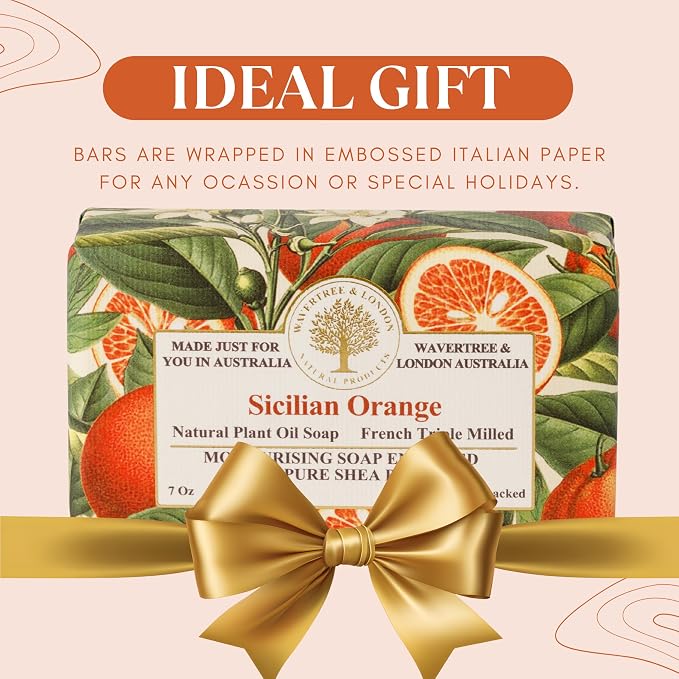 Wavertree & London Sicilian Orange Scented Natural Soap, 7oz Moisturizing - Image 6