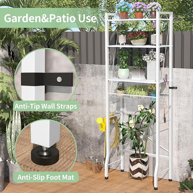 Over-The-Toilet Storage Rack 4-Tier, Bathroom Organizer Shelf Over Toilet - Image 6