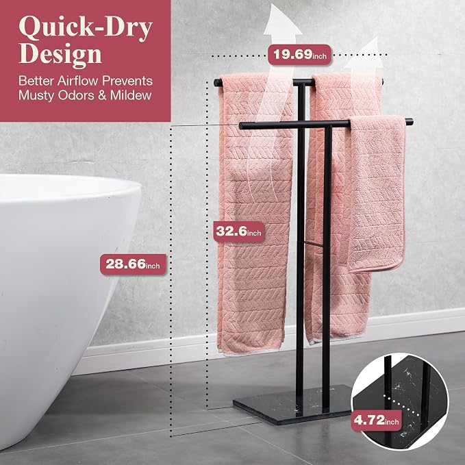 Towel Stand – Freestanding Towel Rack - Image 2