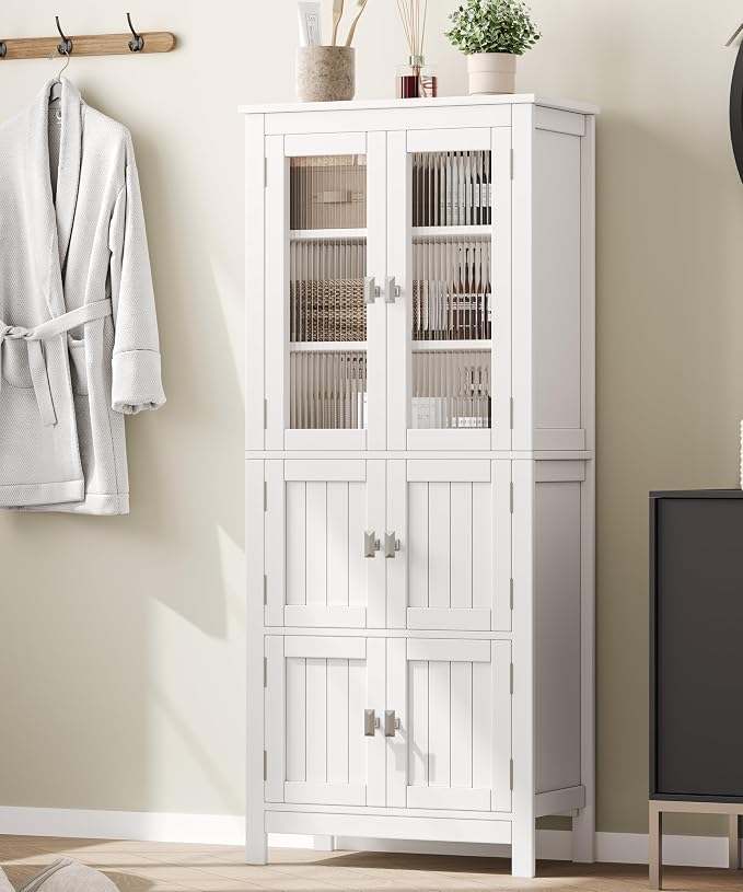 53.1" H Tall Bathroom Storage Cabinet, Bathroom Floor Cabinet - Image 2