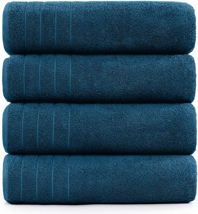DAN River Extra Large Bath Towels Set of 4, 30 x 60 Inches - Image 8