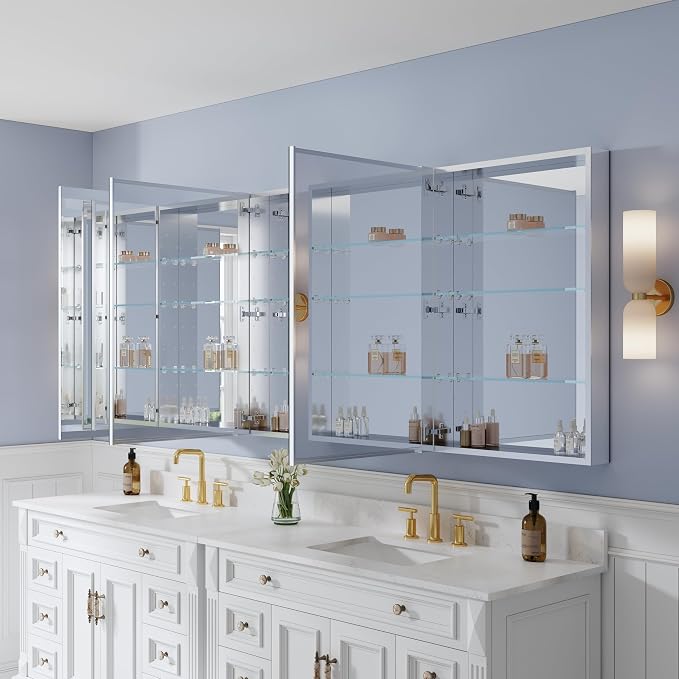 WELLFOR 96" x 36" Bathroom Medicine Cabinet - Image 6