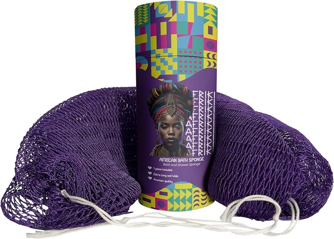 AFRIKI African Net Sponge – Exfoliating Body Scrubber, All Skin Types | 45 in by AFRIKI