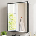 20x26 Pre-Assembled Black Medicine Cabinet by QUEENFUN