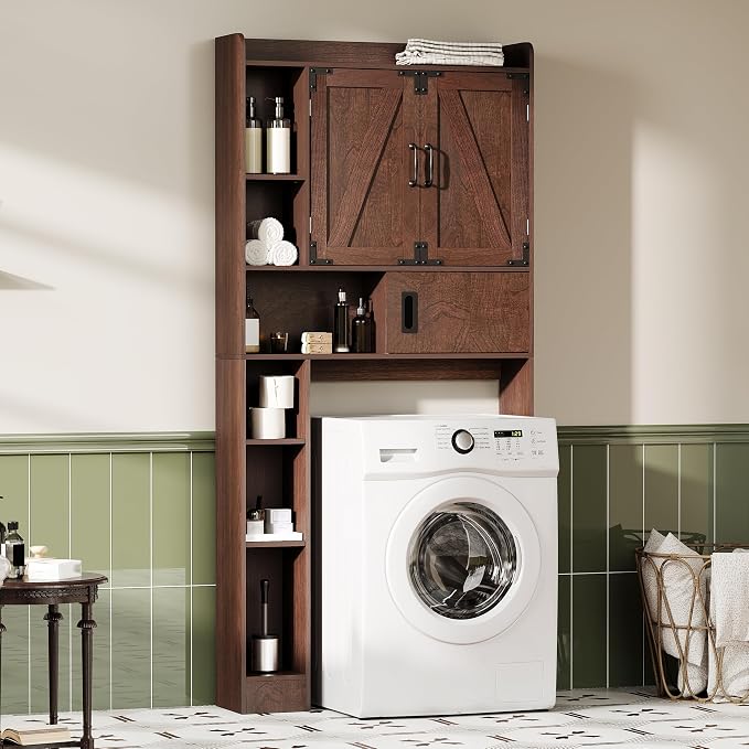 ChooChoo Over The Toilet Storage Cabinet, Farmhouse Bathroom Storage Cabinet - Image 2