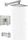 KENES Brushed Nickel Tub Shower Faucet Set Complete, Tub and Shower Trim Kit by KENESBathroomKitchen