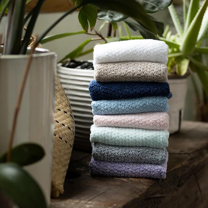 Everplush Diamond Jacquard 6 Pieces Bath Towel Set, Luxury Super Soft Oversized - Image 6