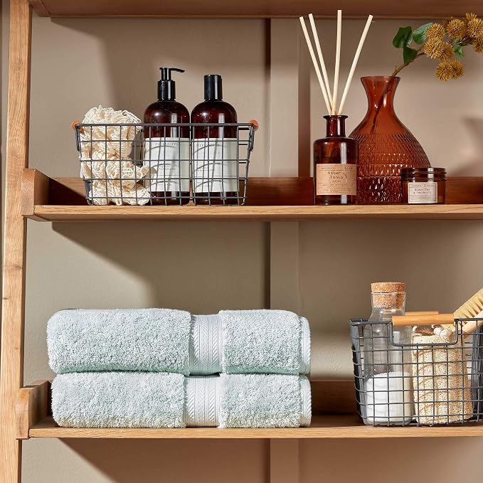Christy Renaissance 6 Piece Blue Towel Set| 100% Egyptian Cotton | Luxury - Image 2