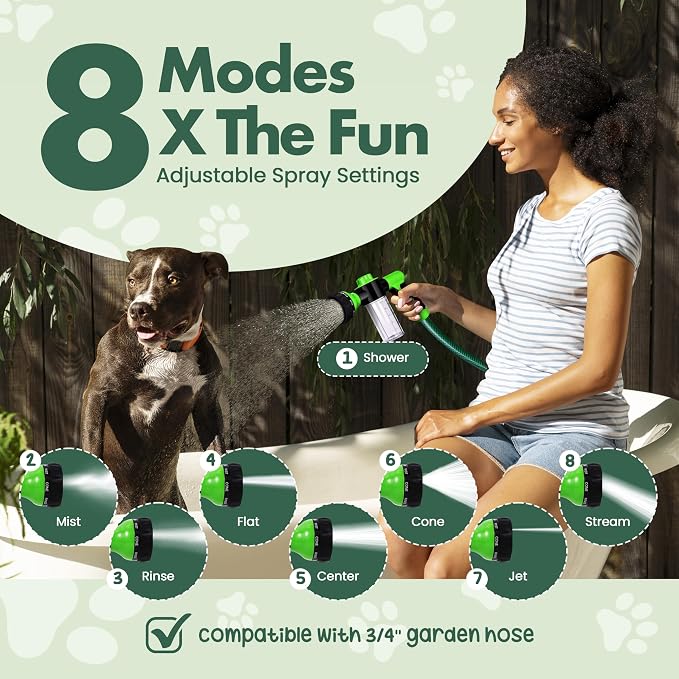 Soap & Shampoo Dispenser for Pet Wash and Garden Hose Sprayer Nozzle by Girl - Image 5