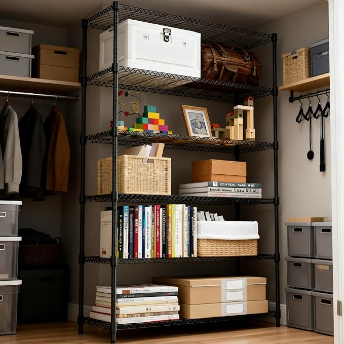 6 Tiers Shelf 2100 lbs Steel Storage Shelving Utility Shelving Unit Steel - Image 6