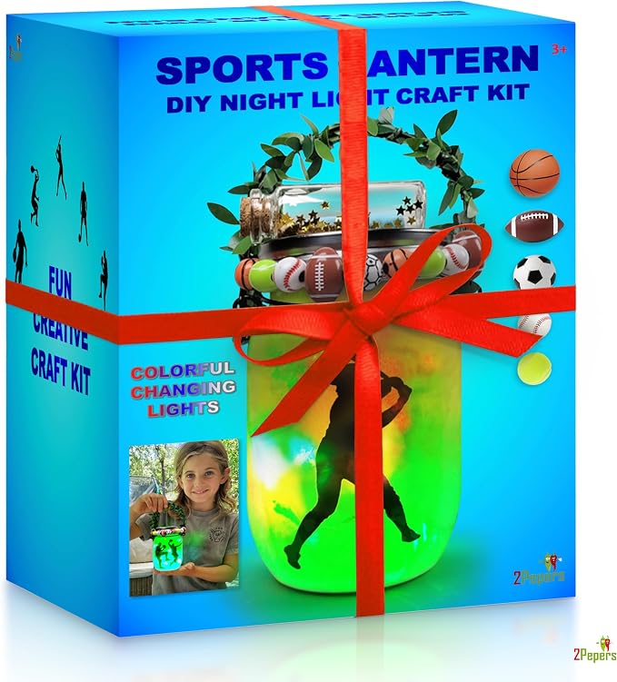 Make Your Own Sports Night Light Lantern Jar Arts & Crafts - Image 6