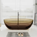 SJ STAR&JANE 69" Solid Surface Freestanding Bathtub Stone Resin Oval Soaking by SJSTARJANE