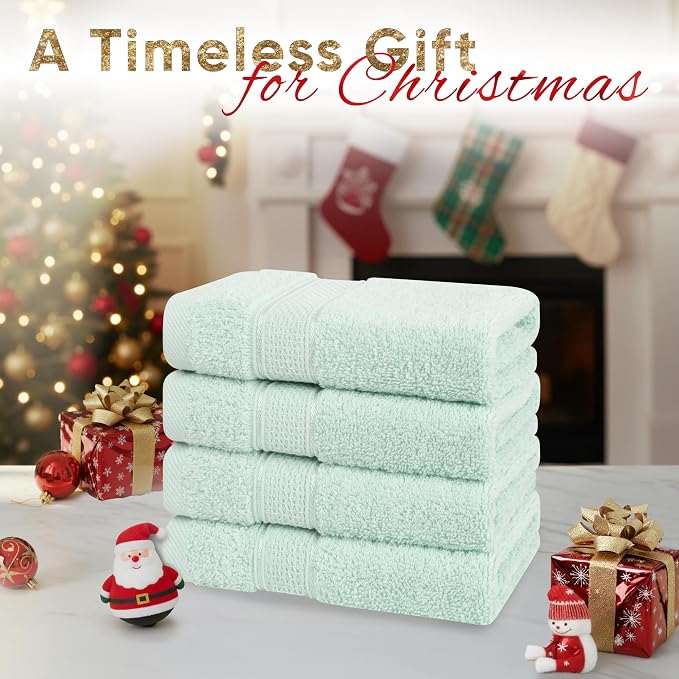 American Soft Linen Salem Washcloth Sets, 4 Piece Luxury 600 GSM 100% Cotton - Image 2