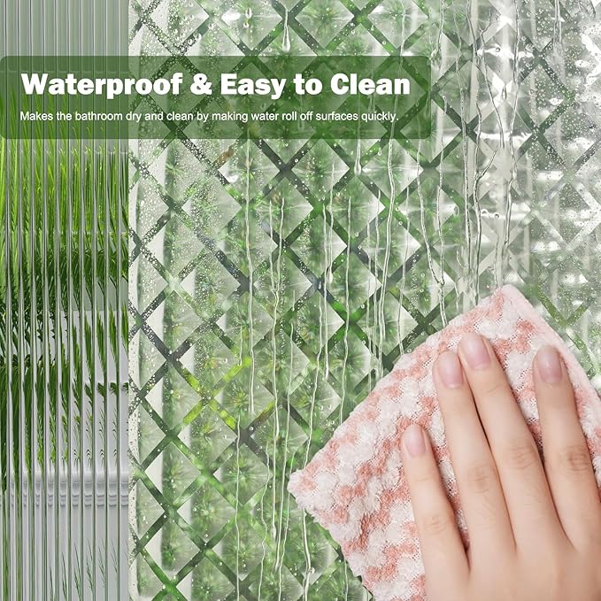 UFRIDAY 78 inch Long Plastic Clear Shower Curtain Liner, Waterproof Shower - Image 2