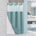 Teal Stall No Hook Shower Curtain by EUTXL