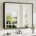 TokeShimi 40 x 32 Black Recessed Medicine Cabinet by RefinedBathroomAccessories