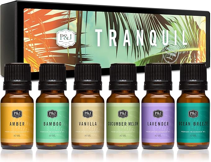 P&J Trading Fragrance Oil Tranquil Set | Vanilla, Cucumber Melon, and Ocean by PJTrading
