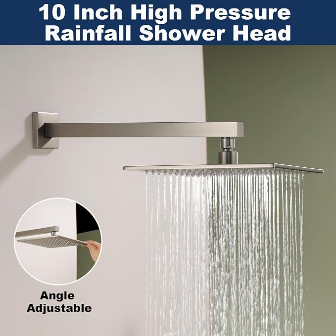 Shower System with Tub Spout, All Metal Bathtub Shower Faucet Set with High - Image 4